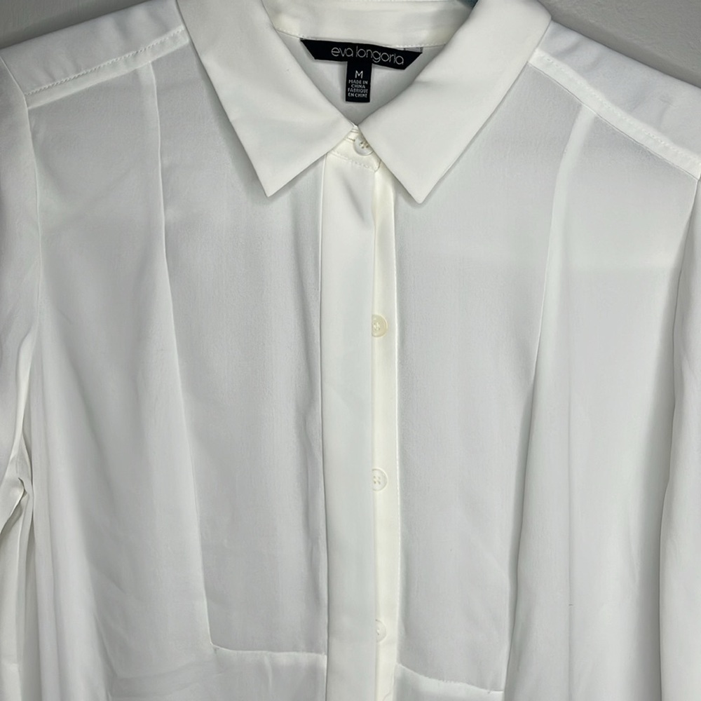 Men’s Medium white button down Eva Longoria shirt - Picture 4 of 4